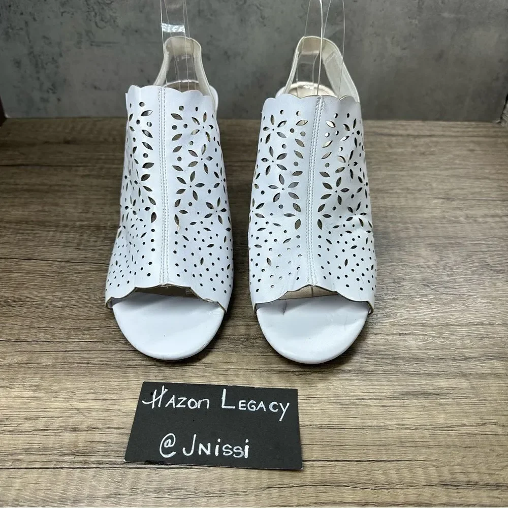 Simply‎ Styled Women's KIP~White Wedge Sandal Shoes~Size 11 M
